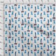 thumbnail image 4 of oneOone Polyester Spandex Medium Blue Fabric Beach Sewing Craft Projects Fabric Prints By Yard 56 Inch Wide, 4 of 4