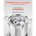 thumbnail image 3 of VEVOR Food Processor Vegetable Chopper 15.9 Quart Food-Grade Stainless Steel Blender, 3 of 9
