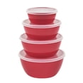thumbnail image 2 of UsTZtai Stackable Bowl with Lid 4-Piece Set Airtight, Freshness Storage Container for Fridge Cutlery, Plastic Food Keeper, 2 of 7