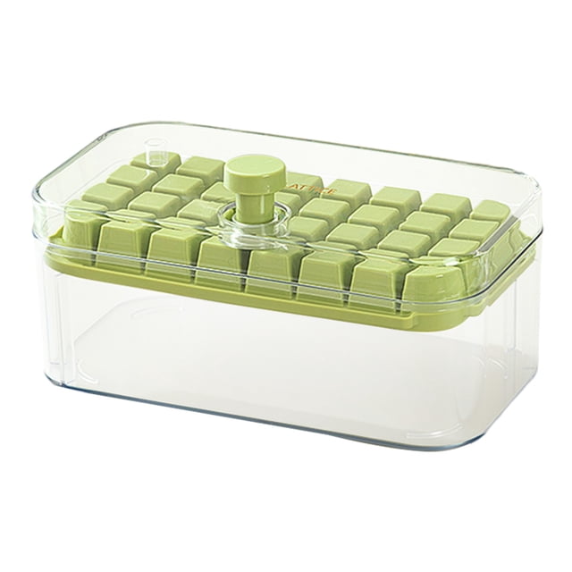 Lksixu Ice Trays, Ice Cubes Tray With Lid And Bin,32 Pcs Ice Cubes Molds With Ice,Easy Release & Save Space, Ice Cubes Storage Container Set Kitchen Gadgets