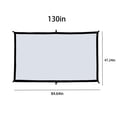 thumbnail image 3 of Dvkptbk Projection Screen Projector Screen 130 /110 Inch, Movie Projector Screen 16:9 Foldable Portable Wrinkle Indoor Outdoor Projection for Home, Party, Office, Classroom Storage & Organization, 3 of 9