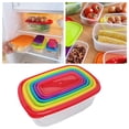 thumbnail image 2 of Binwennn Multicolor Set 7per Set Recyclable Food Storage Container Set Food Storage Container Set Durable Leakproof Airtight Lids For Meal Prep And Freshness Kitchen Organization&Leftovers Big Storage, 2 of 8