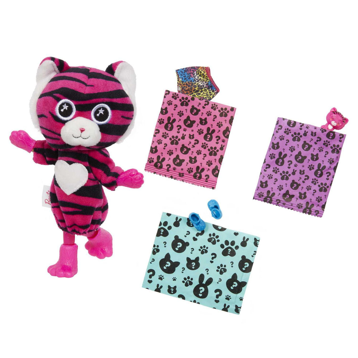 Barbie Small Dolls and Accessories, Cutie Reveal Chelsea Tiger Doll, Jungle Series