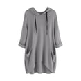 thumbnail image 1 of Timegard Hoodies for Women Plus Size Long Sleeve Drawstring Fall Casual Loose Comfy Blouse with Pockets, 1 of 3