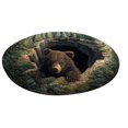 thumbnail image 1 of ERK 1Pcs Tapis Rond Animal 3D Grand Tapis de Salon Antitache Lavable Tapis de Sol Doux pour Sofa, 1 of 4