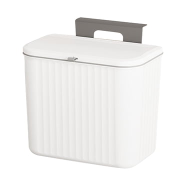 Hanging Kitchen Waste Compost Bin Holder Garbage Bin Easy Install Waste Sorting White 7L