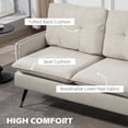 thumbnail image 4 of HOMCOM 55" Loveseat Sofa with Button Tufted Back Steel Legs for Bedroom, 4 of 10