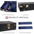 thumbnail image 5 of Crossrock Rectangular Wooden Case fits A-style Mandolins with Accessory Compartment Stainless Steel Latches Metal Feet-Black (CRW620MABK-R), 5 of 5