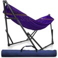 thumbnail image 1 of Tranquillo Universal 116" Double Hammock w/ Adjustable Stand & Bag, Purple, 1 of 12