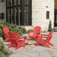 thumbnail image 2 of Portside Classic Outdoor Adirondack Chair (Set of 4) in Red, 2 of 8