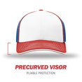 thumbnail image 3 of Richardson Pulse Sportmesh with R-Flex Cap, S-M, White-Royal-Red Tri, 3 of 6