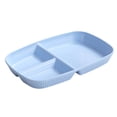 thumbnail image 1 of yulier Assiette Compartimentée en Plastique, Assiette Incassable en Paille de Blé à 3 Compartiments, Assiette de Souper Légère Réutilisable, Compatible Micro-Ondes et Lave-Vaisselle, 1 of 7