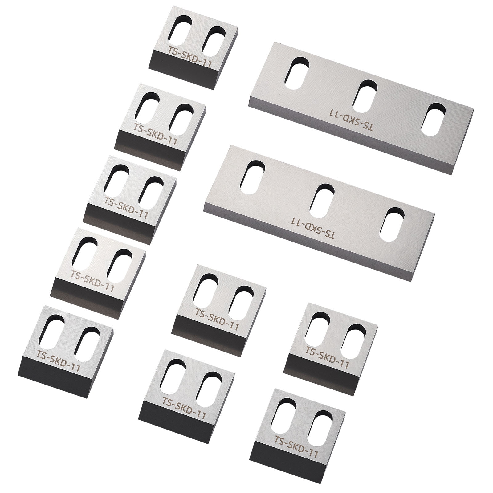 Lames de déchiqueteuse VEVOR, kit de lames de déchiqueteuse en acier allié avec 9 lames rotatives et 2 lames fixes, lame SKD-11 haute dureté, compatible avec le modèle 180 broyeur plastique