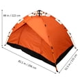 thumbnail image 4 of WEUVEB 1Pack Portable Pop Up Tent Breathable Oxford Cloth for Travel Adventures in Orange, 4 of 5