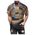 thumbnail image 2 of EGNMCR T-Shirts à Manches Courtes pour Hommes Été Décontracté Col Rond T-shirt, Mode de Rue pour Hommes Décontracté Design Intéressant Imprimé Col Rond Manches Courtes,, 2 of 9