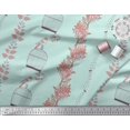 thumbnail image 3 of Soimoi Georgette Viscose Fabric Bird,Cage & Floral Artistic Decor Fabric Printed Yard 42 Inch Wide, 3 of 3