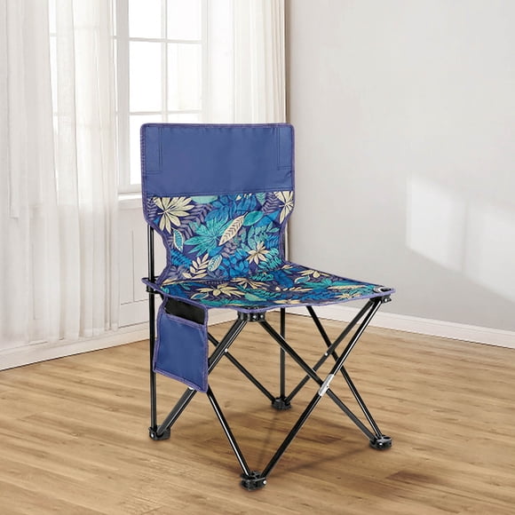 karymi Camping Chair, Oxford Cloth Cushion Space Saving Folding Chair Rust Proof For Outdoor Clearance