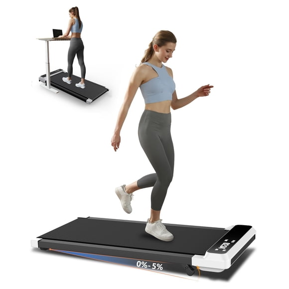 Toytexx Under Desk Walking Pad Treadmill with Manual Incline, 2.5 HP Motor, Remote Control, LED Display, 0.6–3.8 MPH, 265 lb Capacity