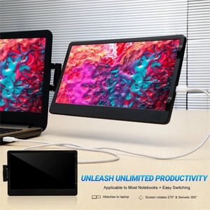 11.6 1 cm EM116 Écran d'extension de ordinateur portable moniteur de jeu d'écran d'affichage d'ordinateur portable pour les jeux d'ordinateurs portables