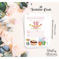 thumbnail image 5 of Darling Souvenir White Birthday Invitation Card Printable Elegant Fill or Write In Blank Party Invites 28 Pcs 5 x 7 Inches, 5 of 5