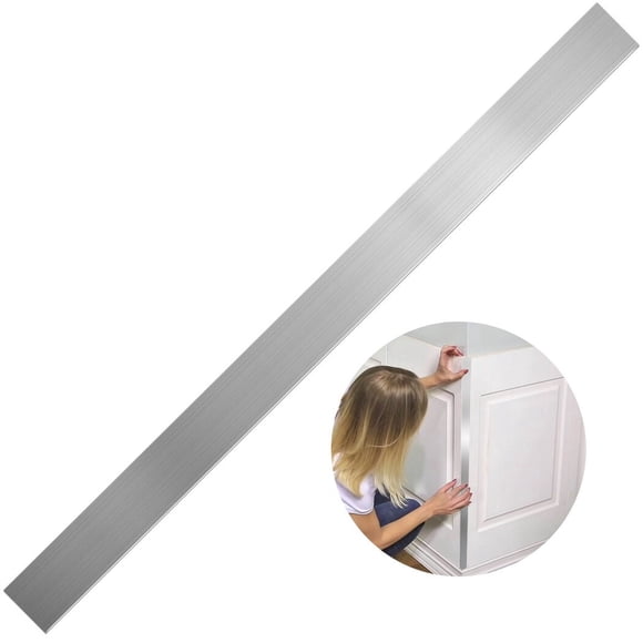 Stainless Steel Trim Strip, Durable Metal Sheet Gap Filler, Self-Adhesive Stainless Steel Finishing Sheet, Gap Cover Metal Trim Strip with Mirror-Like Finish for Wall Kitchen, 31x 2in
