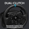 thumbnail image 4 of Logitech G923 Racing Wheel and Pedals for PS 5, PS4 and PC featuring TRUEFORCE up to 1000 Hz Force Feedback, Responsive Pedal, Dual Clutch Launch Control, and Genuine Leather Wheel Cover (Renewed), 4 of 7