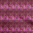 thumbnail image 1 of oneOone Viscose Chiffon Maroon Fabric African Aztech Sewing Material Print Fabric By The Yard 42 Inch Wide, 1 of 4