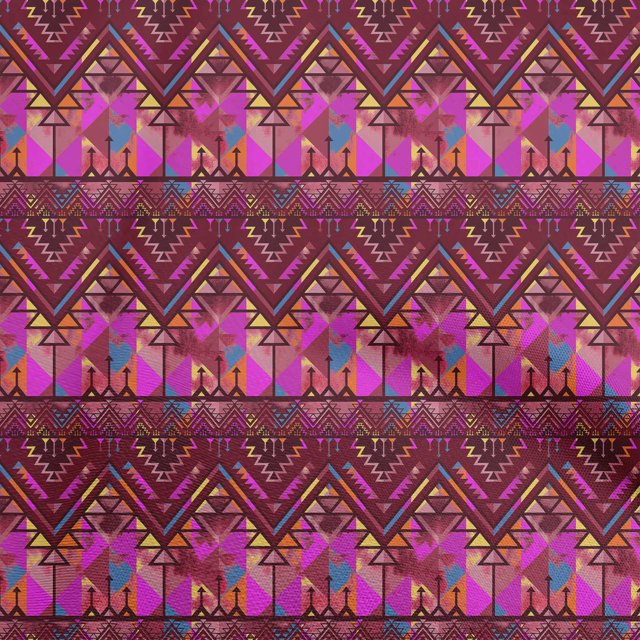 oneOone Viscose Chiffon Maroon Fabric African Aztech Sewing Material Print Fabric By The Yard 42 Inch Wide