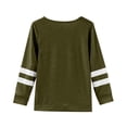 thumbnail image 5 of WEIYLL T-Shirt Fille Manches Longues Poignets Col Rond Patchwork Chaud Doux T-Shirt Enfant Hauts pour 7-8 Ans, 5 of 5