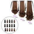 thumbnail image 2 of Ponytail Wig High Temperature Fiber Realistic Wigs Artificial Curly Toupee Heat Resistant Invisible Seamless Hairpiece for Women Light Brown 48cm Long, 2 of 7