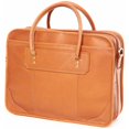 thumbnail image 1 of Clava 1165BLK Leather Top Handle Laptop Briefcase - Black, 1 of 1