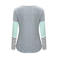thumbnail image 3 of Grrvtrz Hauts d'Allaitement pour Femmes, Manches Longues, Col Ras du Cou, à Rayures, Patchwork, Chandails de Maternité, T-Shirts Post-Partum, 3 of 4