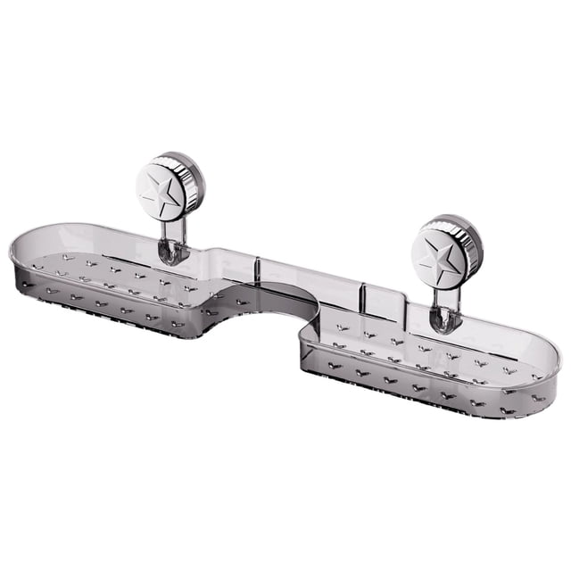 CHENMEI Support de Rangement à Ventouse Ondulée Nouvelle Tablette de Douche Mobile Ventouse Sans Perçage Étagère de Rangement Murale Style Glacier Motif