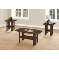 thumbnail image 3 of Monarch Specialties Table Set, 3pcs Set, Coffee, End, Side, Accent, Living Room, Laminate, Walnut, Transitional, 3 of 4