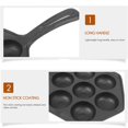 thumbnail image 3 of Cast Iron Stuffed Nonstick StuffedPancake Pan,Munk/Aebleskiver,House Cast Iron Griddle for Various Spherical Food, 3 of 9