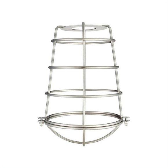 Westinghouse Lighting 3529229 Cylindrical Open Bottom Cage Shade, Brushed Nickel