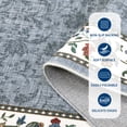 thumbnail image 3 of Garvee 10x13 Modern Bordered Area Rugs Floral Print Rug, Ultra-Soft Low Pile Non Slip Carpet Washable Stain Resistant Rug for Living Room Bedroom Home Office, Grey, 3 of 8