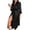 A1_Black#fall nightgowns for women, variant on Lcziwo Plus Size Lingerie Robe for Women 3/4 Sleeve V Neck Housecoat Satin Silk Lace Up Bathrobe Pink,XXXXXL