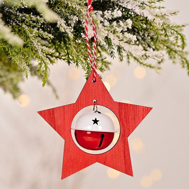 Clearance! Christmas Decorations Props Christmas Tree Pendants Santa Claus Bell Decoration Pendant