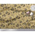 thumbnail image 2 of Soimoi Brown Rayon Fabric Leaves & Floral Decor Fabric Printed BTY 42 Inch Wide, 2 of 3