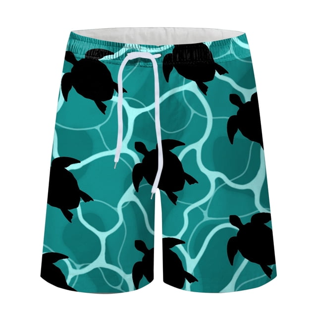 TIHLMK Men 3D Printing Breathable Seaside Vacation Beach Shorts Swimming Trunks