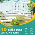 thumbnail image 4 of Qaba Parcours d'Obstacles 10 Pcs pour Enfants, avec 2 Barres de Singe, 2 Anneaux de Gym, 4 of 10