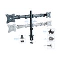 thumbnail image 5 of Rocelco Convertisseur de Bureau Assis-Debout avec Support Double pour Moniteur - Rehausseur de Table de 31,5 Pouces avec Support pour Tablette, Poste de Travail à Hauteur Réglable - Plateau de Clavier Profond pour Portable - Gris (R VADRG-DM2), 5 of 5