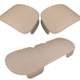 thumbnail image 2 of Cheap Seat, Car Seat Cushion Set of 3, Non-Slip Car Seat Pad for Summer Breathable and Refreshing, Pack of Car Seat Cushion for Front and Back Seat, Beige, Front:51x50cm，Rear :134x50cm, 2 of 9