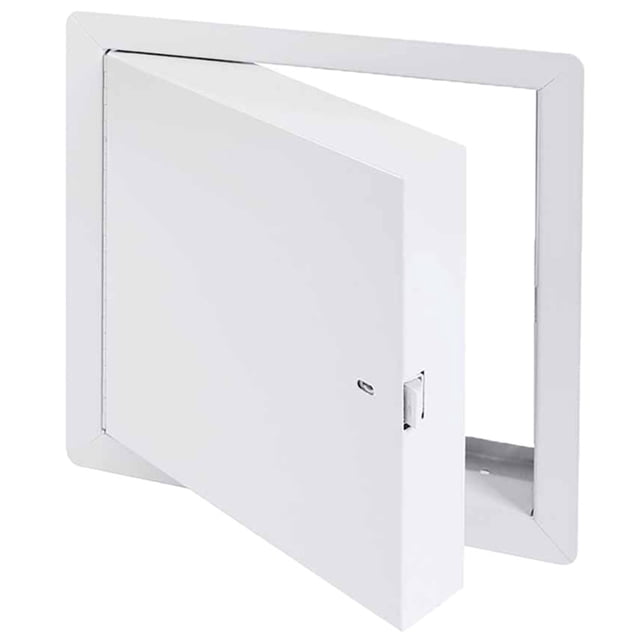 Best Access Doors Panneau d'Accès Ignifuge 12” x 12” Isolé pour Cloison Sèche – Acier Blanc, Porte d'Accès Ignifuge en Métal pour Mur et Plafond avec Bride pour Murs, Montage Affleurant avec Loquet à Clapet, HT-BAC-FRI