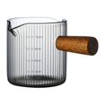 thumbnail image 2 of Coffee Milk Cup with Wooden Handle Stirring Cup Clear High Temperature Resistant Style E 120ml, 2 of 8