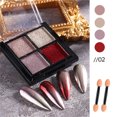 thumbnail image 1 of Heliisoer Nail Art Solid Mirror Powder 4 Color Pan Nail Mirror Glitter, 1 of 2