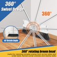 thumbnail image 3 of Broom and Dustpan Set 360° Rotating Foldable Broom Dustpan Combo Upright Set with Scraper Squeegee Lint Roller Dust Pan with Comb Teeth for Home Office, 3 of 7