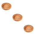 thumbnail image 3 of Thinsony Wicker Woven Round Snack Fruit Bowl Rattan Food Organizer Tray 25x5cm 3Set, 3 of 6