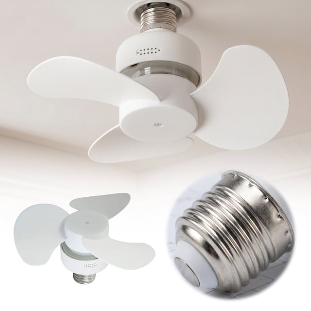 Tong E27 Socket Fan Screw In Type Light Bulb Fan Low Quiet Ceiling Fan For Small Spaces No Wiring Needed